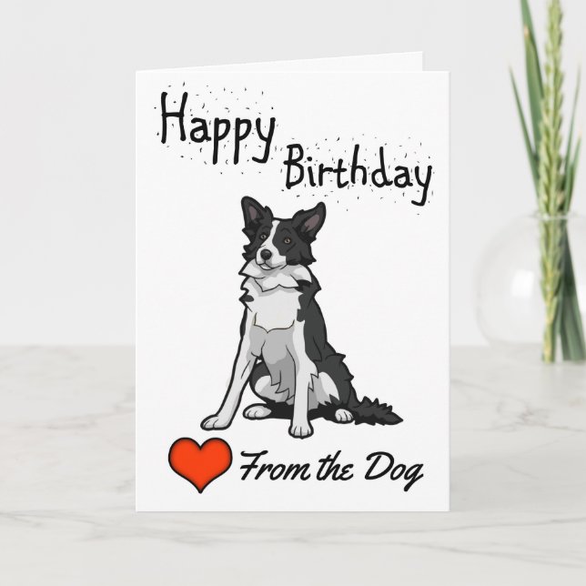 Herzlichen Glückwunsch zum Geburtstag vom Hund Karte (Vorderseite)