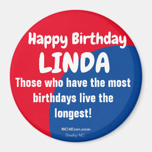 Herzlichen Glückwunsch zum Geburtstag von LINDA K Magnet