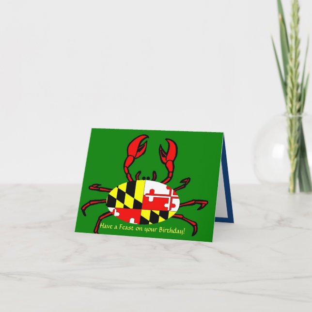 Herzlichen Glückwunsch zum Geburtstag von Maryland Karte (Vorderseite)