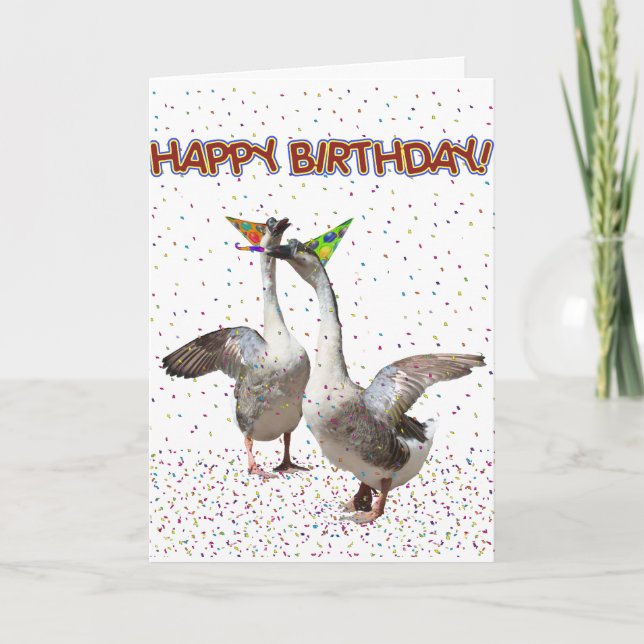 Herzlichen Glückwunsch zum Geburtstag von Partying Karte (Vorderseite)
