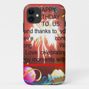 Herzlichen Glückwunsch zum Geburtstag von uns Art iPhone 11 Hülle