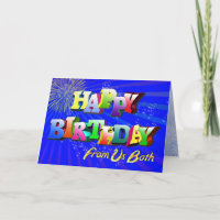 Herzlichen Glückwunsch zum Geburtstag von uns beid