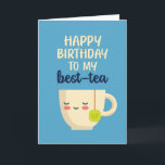 Herzlichen Glückwunsch zum Geburtstag zu meinem be Karte<br><div class="desc">Herzlichen Glückwunsch zum Geburtstag zu meinem besten Tee. Hübsche,  humorvolle und manchmal sarkastische Geburtstagskarten für Ihre Familie und Freunde. Holen Sie sich diese lustige Karte für Ihre besondere Person. Besuchen Sie unseren Laden für coolere Geburtstagskarten.</div>