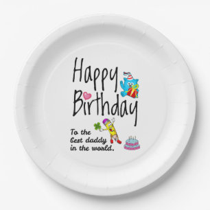 Herzlichen Glückwunsch zum Geburtstag zum besten P Pappteller