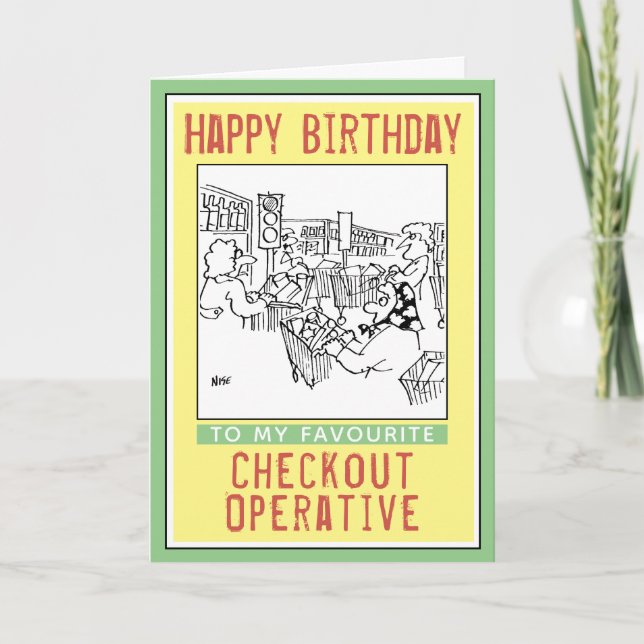 Herzlichen Glückwunsch zum Geburtstag zum Checkout Karte (Vorderseite)