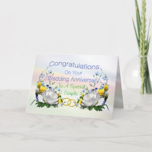 Herzlichen Glückwunsch zum Jubiläum Rosenkarte Karte