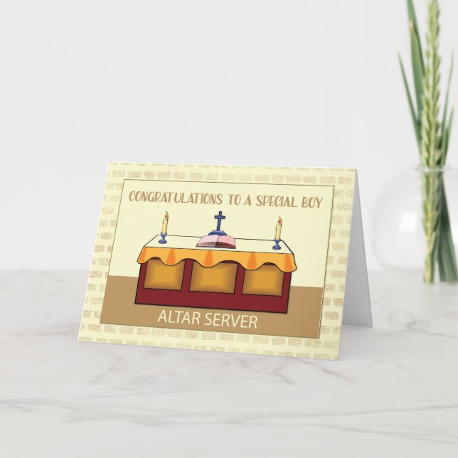 Herzlichen Glückwunsch zum katholischen Altar Serv Karte (Vorderseite)