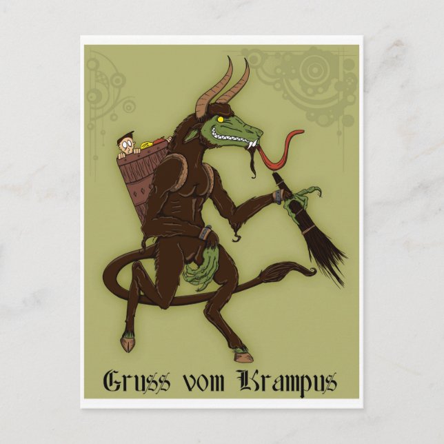 Herzlichen Glückwunsch zum Krampustag! Postkarte (Vorderseite)