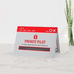 Herzlichen Glückwunsch zum Login als Privatpilot Karte