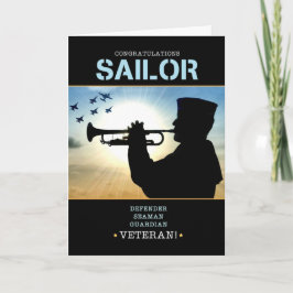 Herzlichen Glückwunsch zum Militärruhestand Sailor Karte