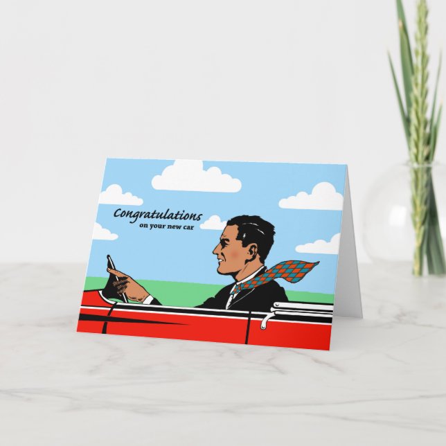 Herzlichen Glückwunsch zum neuen Auto für Opa, Spo Karte (Vorderseite)