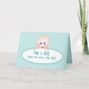 Herzlichen Glückwunsch zum neuen Baby, Türkis/Aqua Karte