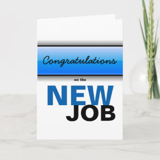 Herzlichen Glückwunsch zum neuen Job blau schwarz  Karte