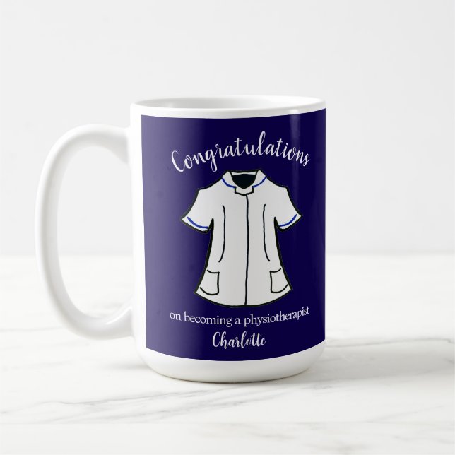Herzlichen Glückwunsch zum Physiotherapeuten Kaffeetasse (Links)