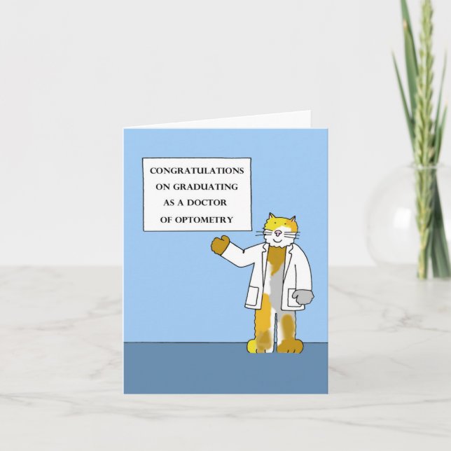 Herzlichen Glückwunsch zum Schließ als Dr. of Opto Karte (Vorderseite)