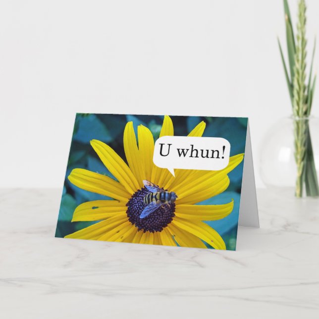 Herzlichen Glückwunsch zum Sieg bei der Buchstabie Karte (Vorderseite)