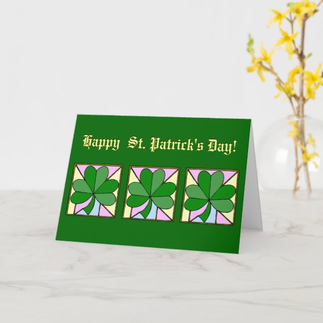 Herzlichen Glückwunsch zum St. Patrick's Day an me Karte (Gelbe Blume)