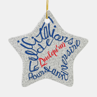 Herzlichen Glückwunsch zum sternförmigen Geburtsta Keramik Ornament