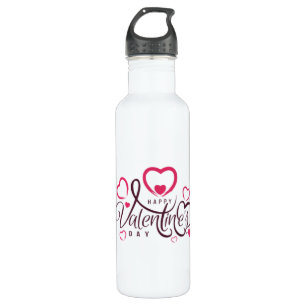 Herzlichen Glückwunsch zum Valentinstag! Edelstahlflasche