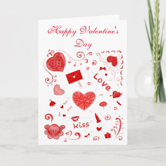 Herzlichen Glückwunsch zum Valentinstag! Herz, х о Karte