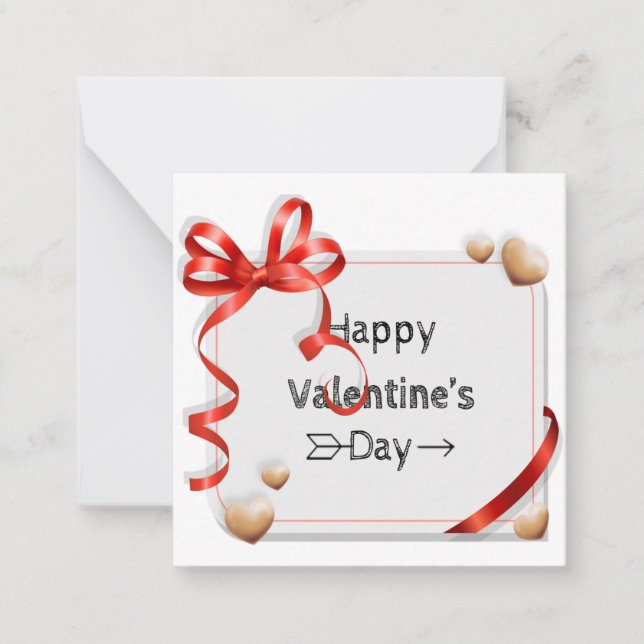 Herzlichen Glückwunsch zum Valentinstag. Karte (Vorderseite)