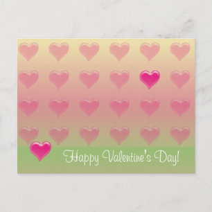 Herzlichen Glückwunsch zum Valentinstag! -Postkart Feiertagspostkarte