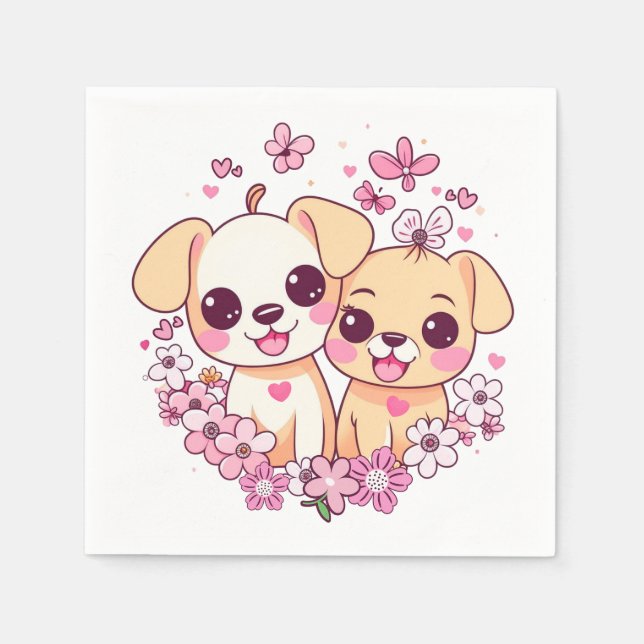 Herzlichen Glückwunsch zum Valentinstag! Serviette (Vorderseite)