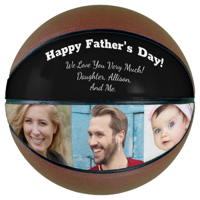 Herzlichen Glückwunsch zum Vater! DIY Message, 3 F Basketball (Vorderseite)