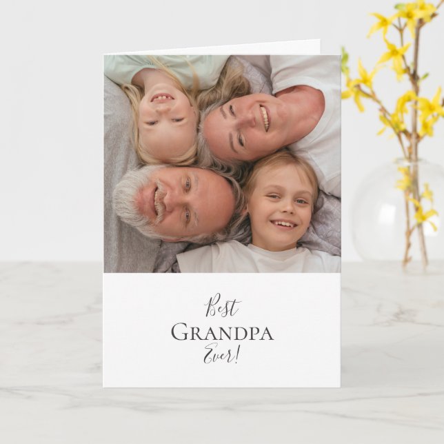 Herzlichen Glückwunsch zum Vater zum besten Opa al Karte (Gelbe Blume)