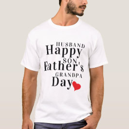 Herzlichen Glückwunsch zum Vatertag für Ehemann, S T-Shirt