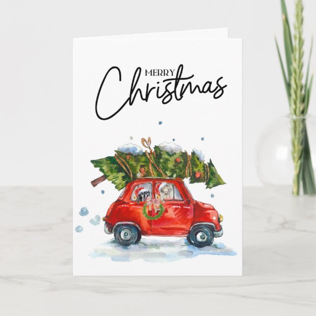 Herzlichen Glückwunsch zum Weihnachtsfest! Feiertagskarte (Vorderseite)