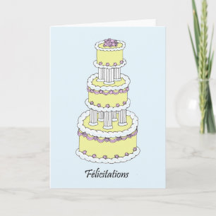 Herzlichen Glückwunsch zur französischen Hochzeit Karte