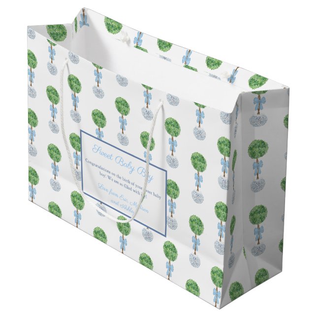 Herzlichen Glückwunsch zur Geburt Ihres süßen Baby Große Geschenktüte (Vorderseite Schrägansicht)