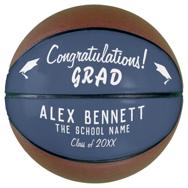Herzlichen Glückwunsch zur Graduierung Cap Basketball (Vorderseite)