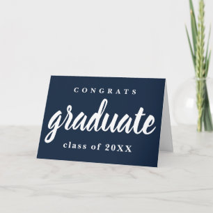 Herzlichen Glückwunsch zur Graduierung Schulfarben Karte