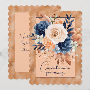 Herzlichen Glückwunsch zur Hochzeit Blumenstrauß Mitteilungskarte