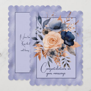 Herzlichen Glückwunsch zur Hochzeit Blumenstrauß Mitteilungskarte