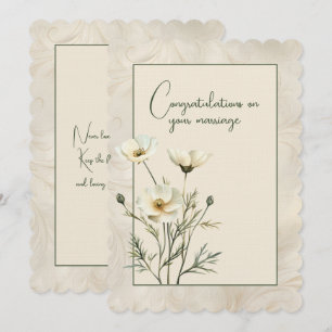 Herzlichen Glückwunsch zur Hochzeit Blumenstrauß Mitteilungskarte