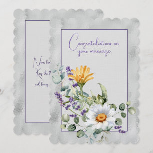 Herzlichen Glückwunsch zur Hochzeit Blumenstrauß Mitteilungskarte