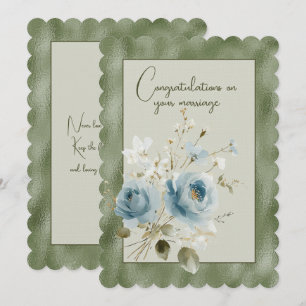 Herzlichen Glückwunsch zur Hochzeit Blumenstrauß Mitteilungskarte