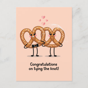 Herzlichen Glückwunsch zur Hochzeit Brezel Lustig Postkarte