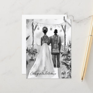 Herzlichen Glückwunsch zur Hochzeit Postkarte