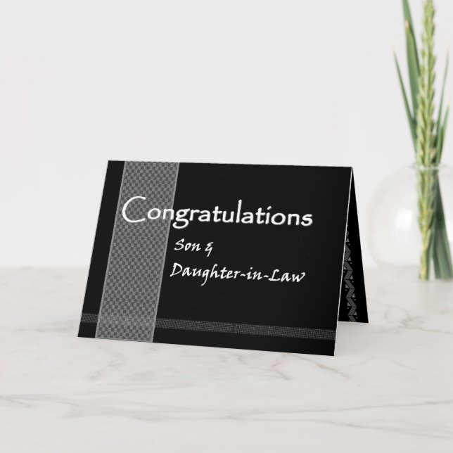 Herzlichen Glückwunsch zur Hochzeit von Son und Da Karte (Vorderseite)