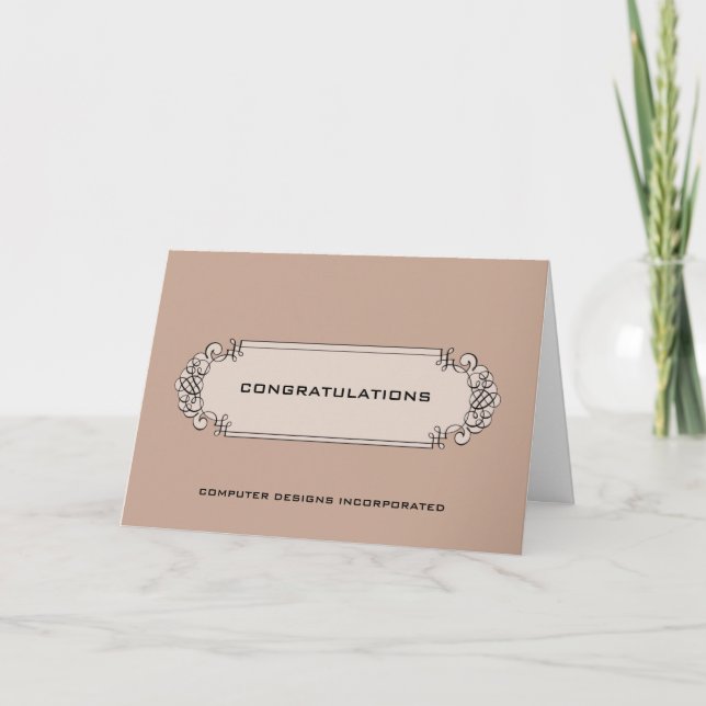 Herzlichen Glückwunsch zur kalligraphischen Label- Karte (Vorderseite)