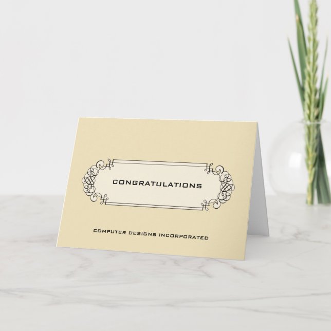 Herzlichen Glückwunsch zur kalligraphischen Label- Karte (Vorderseite)