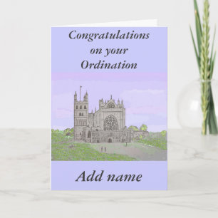 Herzlichen Glückwunsch zur Ordination hinzufügen N Karte