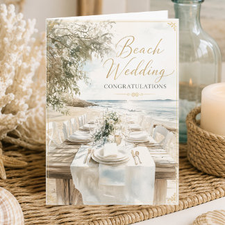 Herzlichen Glückwunsch zur Strandhochzeit Küstenho Karte