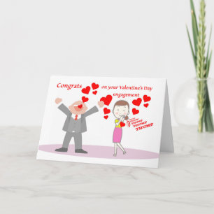Herzlichen Glückwunsch zur Verlobung des Valentins Karte