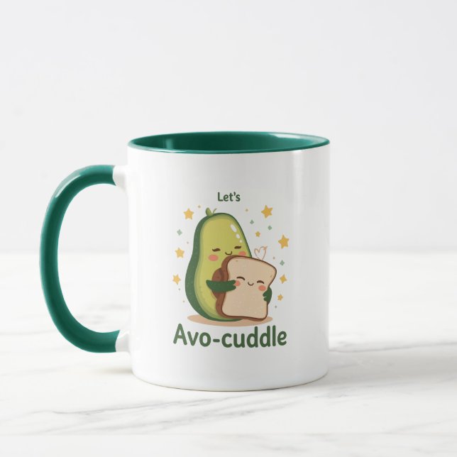 Herzlicher Avocado-Umarmer-Toast Tasse (Links)