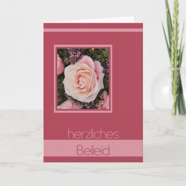 Herzliches de carte de sympathie allemande Beileid (Devant)